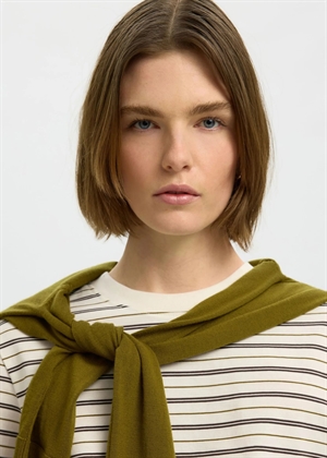 Essential ss striped boxy tee Delicioso Stripes Multi Stripes Selected Femme 
